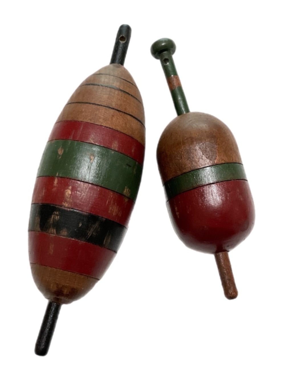 Vintage Hand-painted Wood Fish Bobbers or Floats